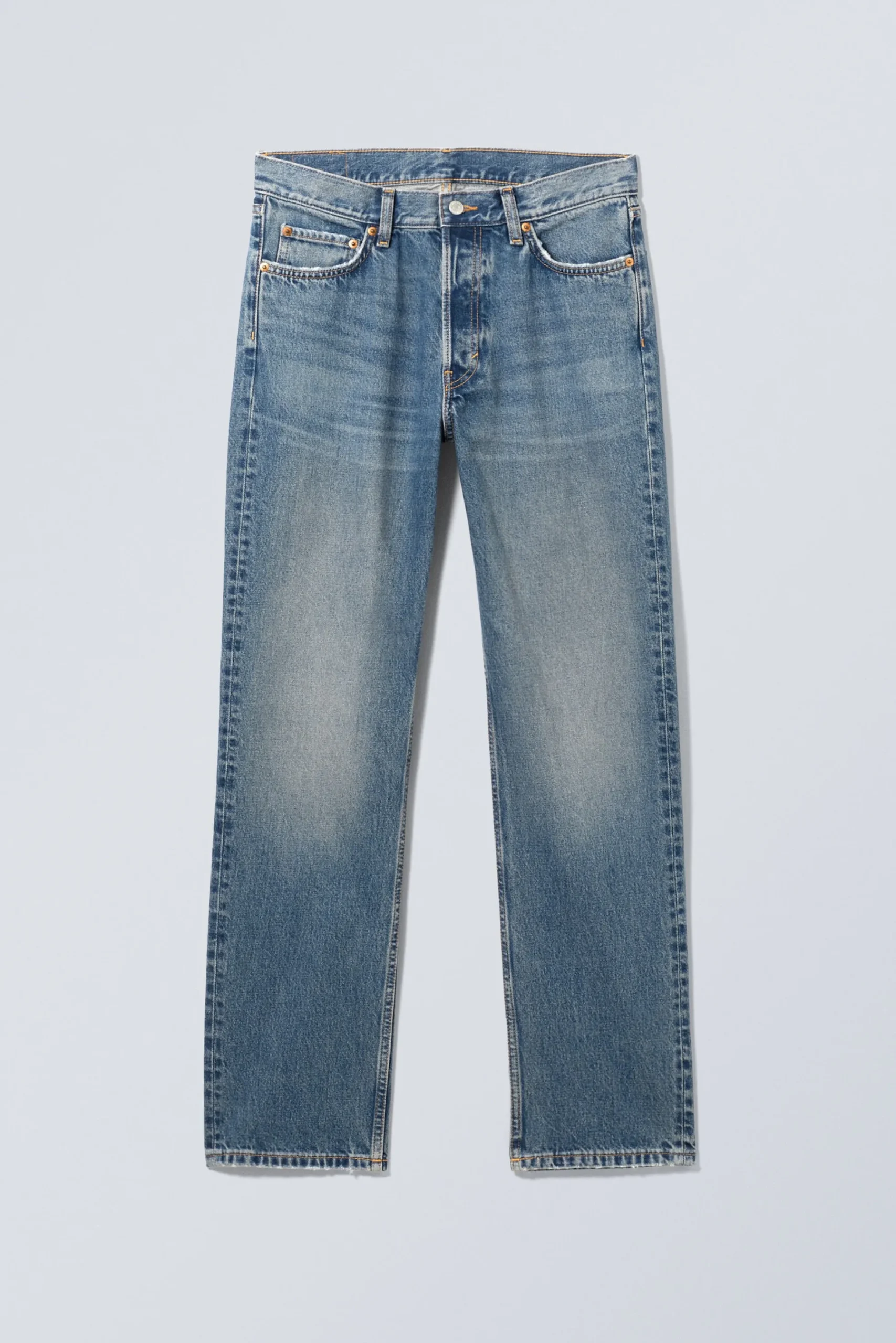 Weekday KLEAN REGULAR STRAIGHT LEG JEANS iron blue medium blue Outlet
