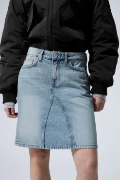 Weekday KNEE LENGTH DENIM SKIRT aeon blue Store