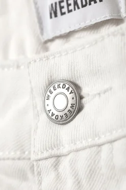 Weekday KNEE LENGTH DENIM SKIRT dusty white Flash Sale