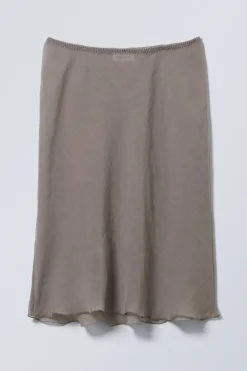Weekday KNEE-LENGTH PULL-ON SKIRT dark mole Fashion