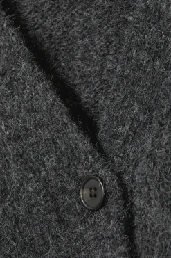 Weekday KNITTED SINGLE-BREASTED CARDIGAN dark grey melange Shop