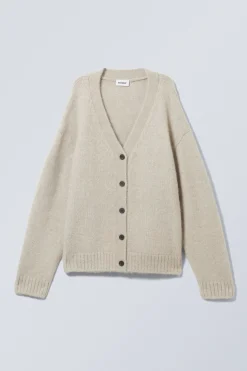 Weekday KNITTED SINGLE-BREASTED CARDIGAN dusty beige Outlet