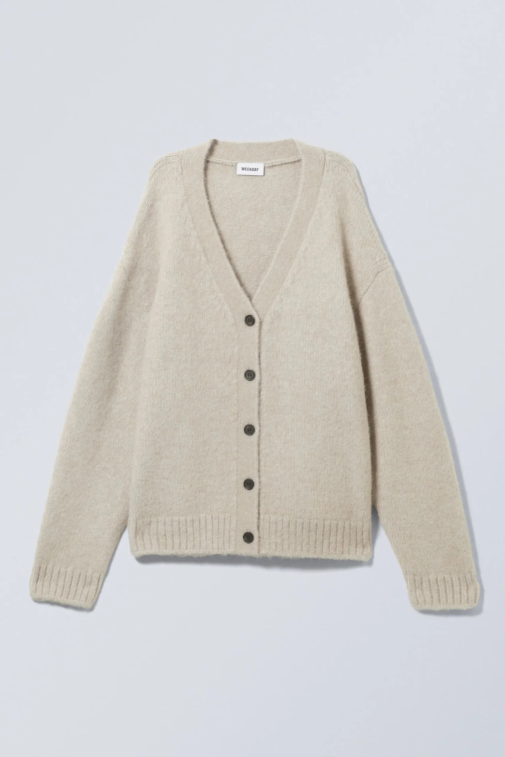 Weekday KNITTED SINGLE-BREASTED CARDIGAN dusty beige Outlet