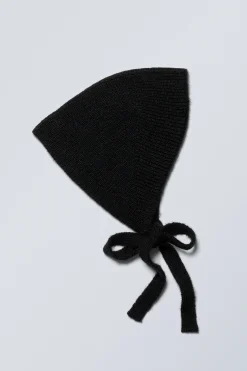 Weekday KNITTED TRIANGLE HEAD SCARF black Online