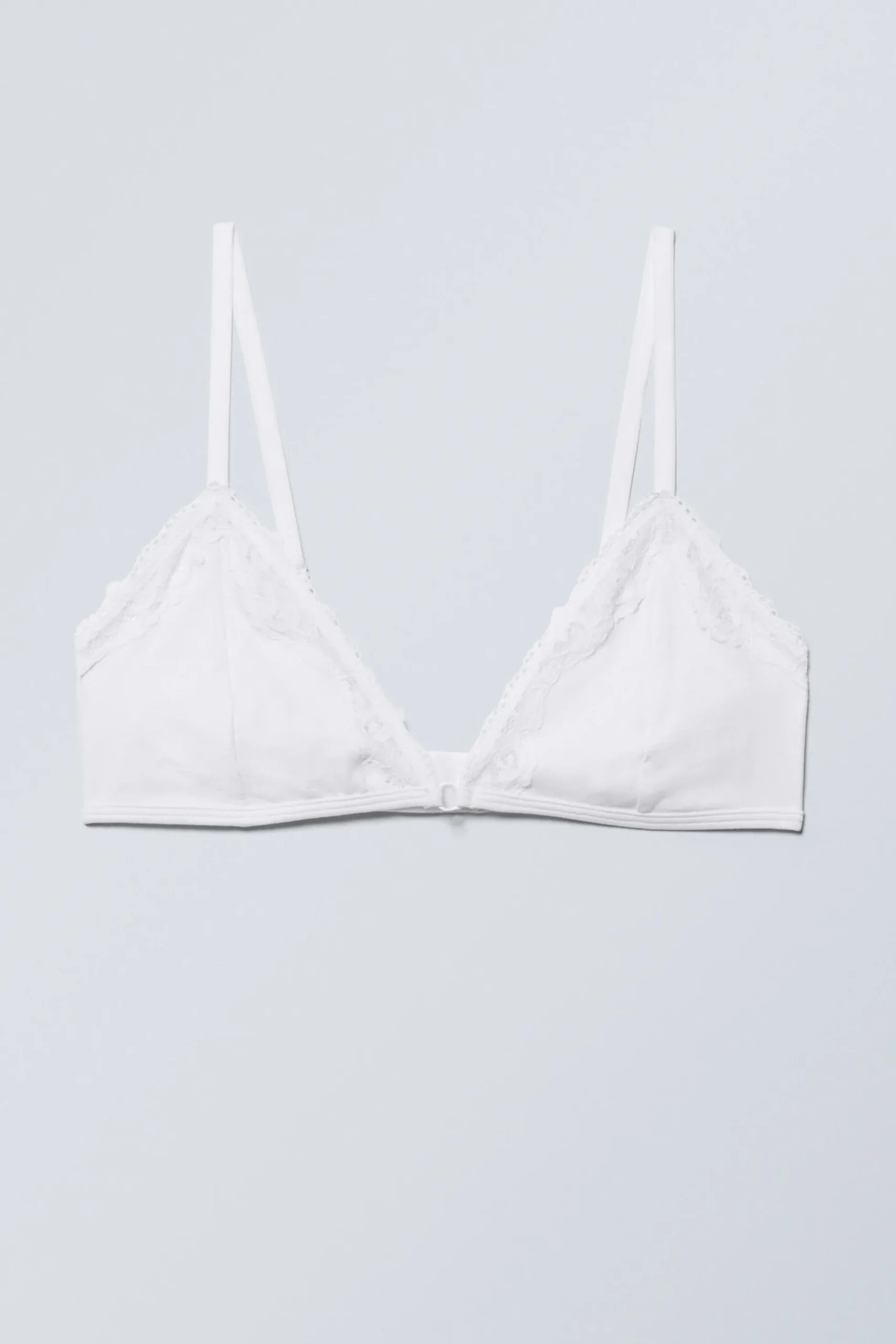 Weekday LACE COTTON TRIM BRA white New