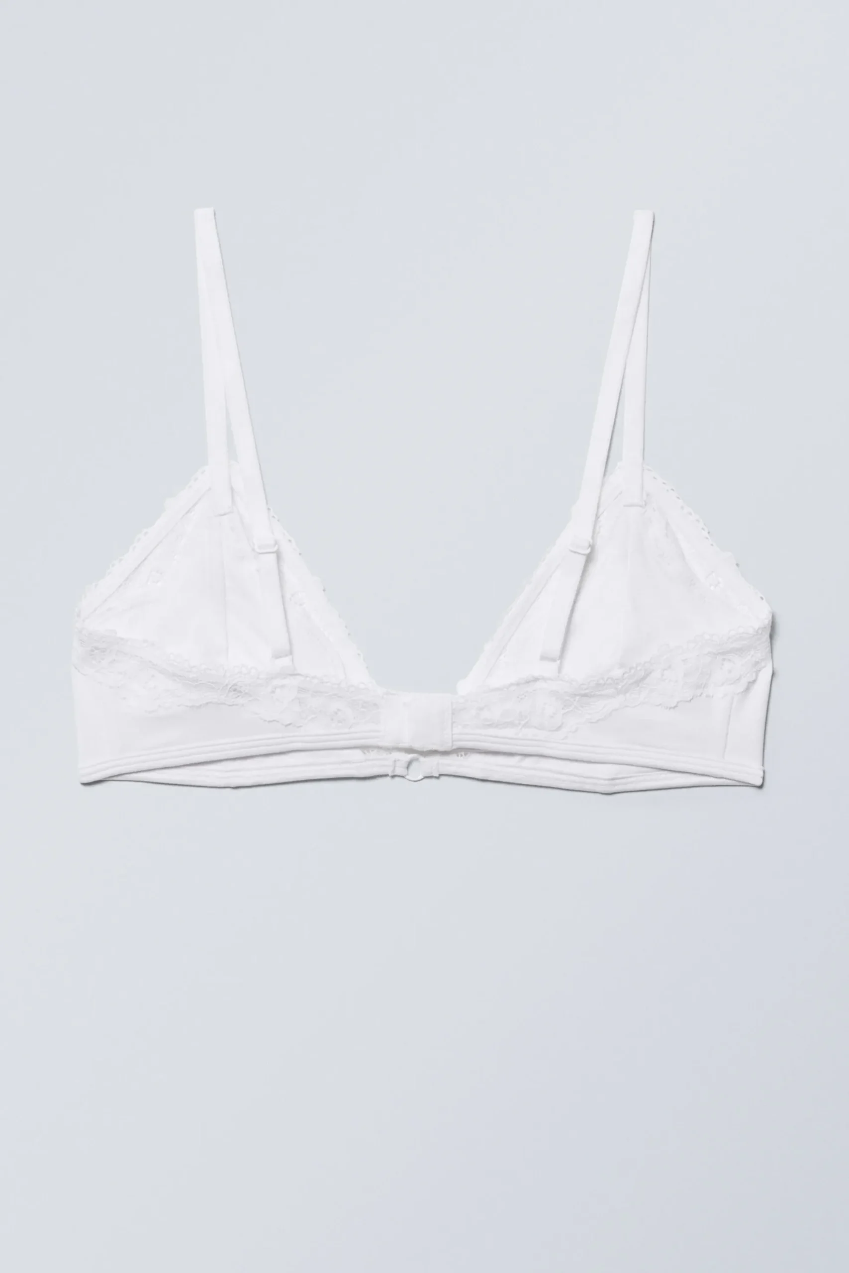 Weekday LACE COTTON TRIM BRA white New