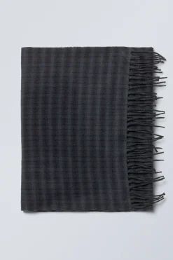 Weekday LONG WOVEN WOOL SCARF medium grey Outlet