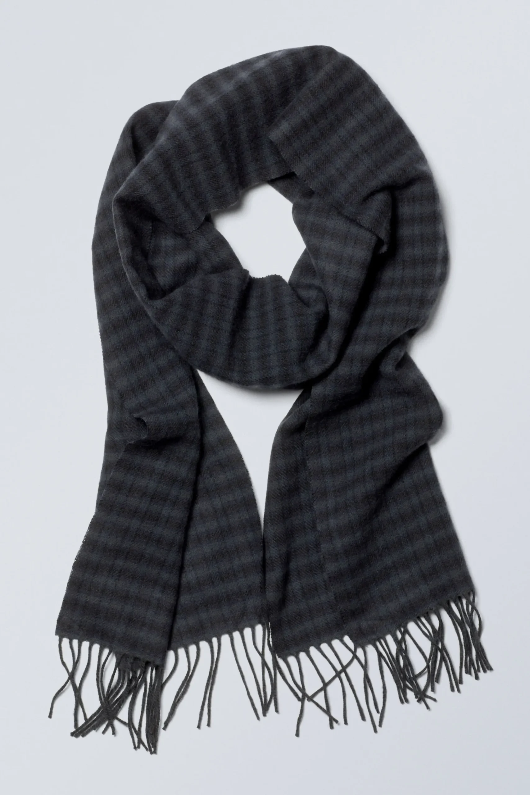 Weekday LONG WOVEN WOOL SCARF medium grey Outlet