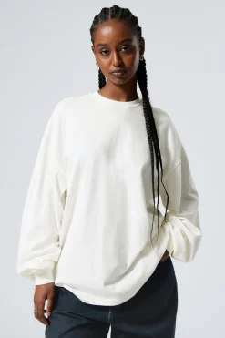 Weekday LONG-SLEEVED OVERSIZED PRINTED T-SHIRT white Outlet