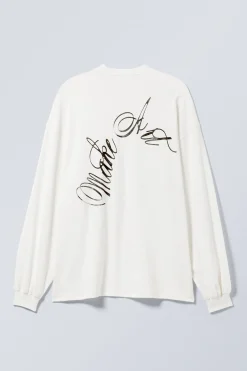 Weekday LONG-SLEEVED OVERSIZED PRINTED T-SHIRT white Outlet