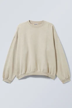 Weekday LONG-SLEEVED OVERSIZED SLOUCHY SWEATSHIRT washed dusty beige Online