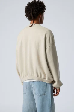 Weekday LONG-SLEEVED OVERSIZED SLOUCHY SWEATSHIRT washed dusty beige Online
