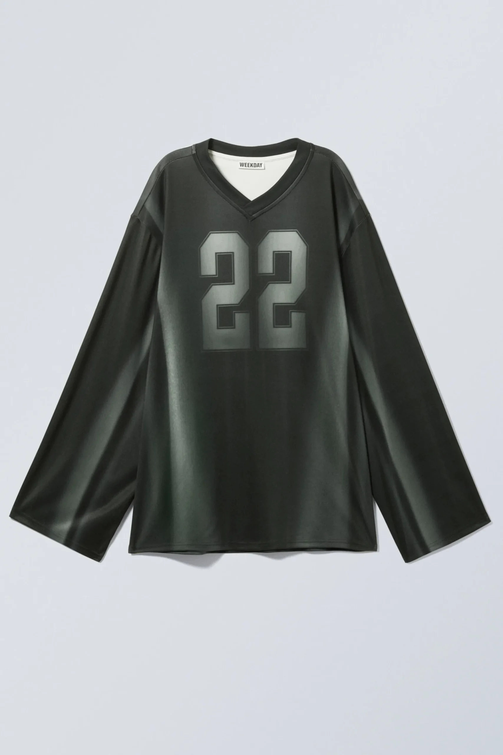 Weekday LONG-SLEEVED OVERSIZED SPORTS T-SHIRT black/grey 22 Clearance