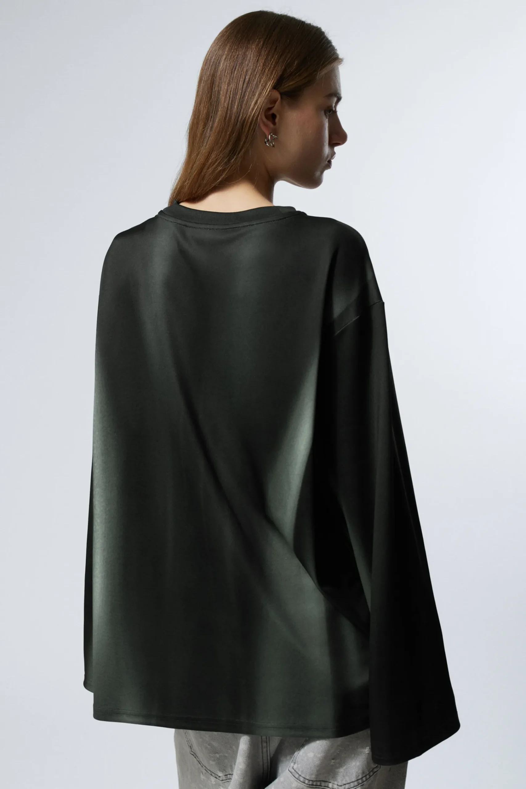 Weekday LONG-SLEEVED OVERSIZED SPORTS T-SHIRT black/grey 22 Clearance