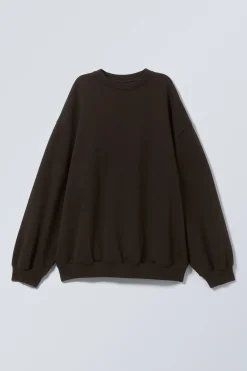 Weekday LONG-SLEEVED OVERSIZED SWEATSHIRT dark brown Cheap