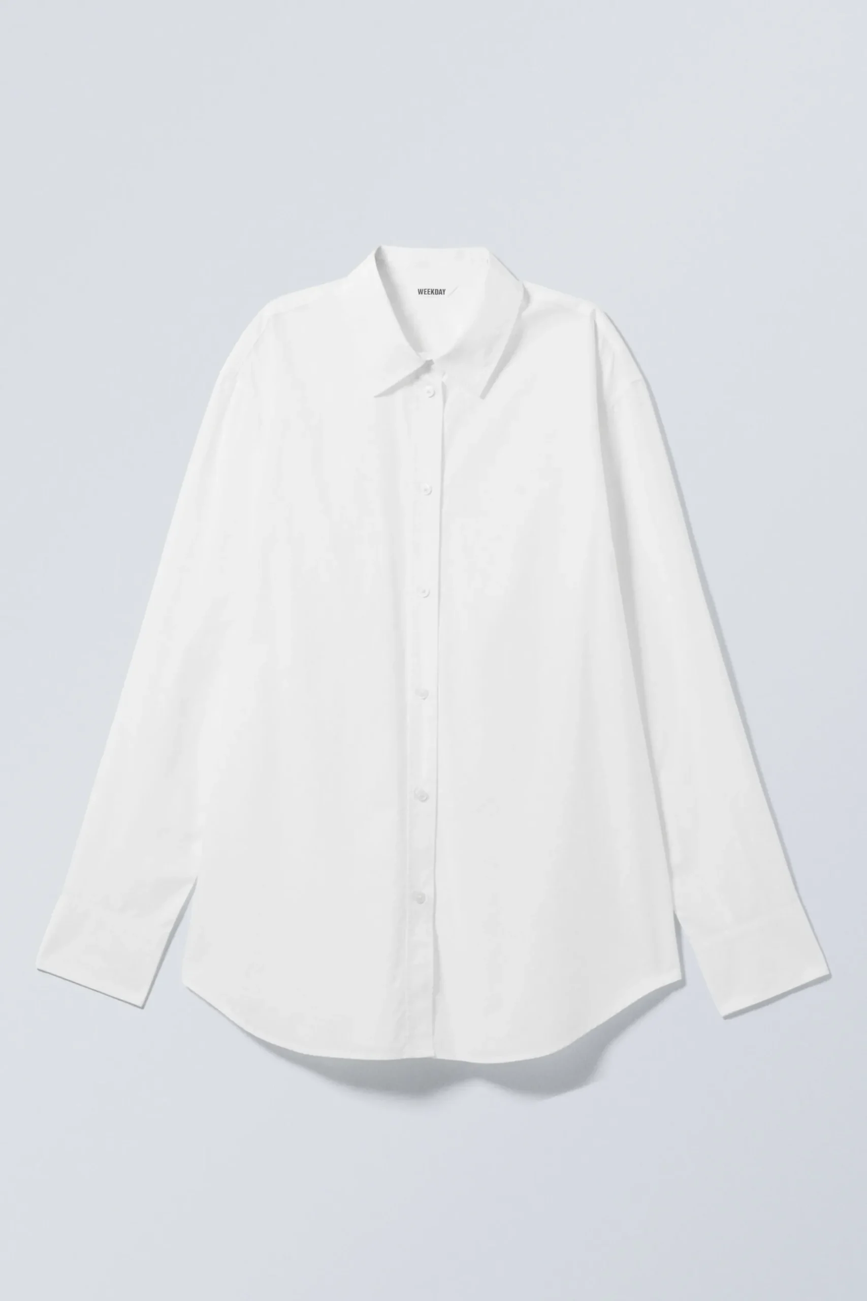 Weekday LONG-SLEEVED OXFORD COTTON SHIRT white Flash Sale