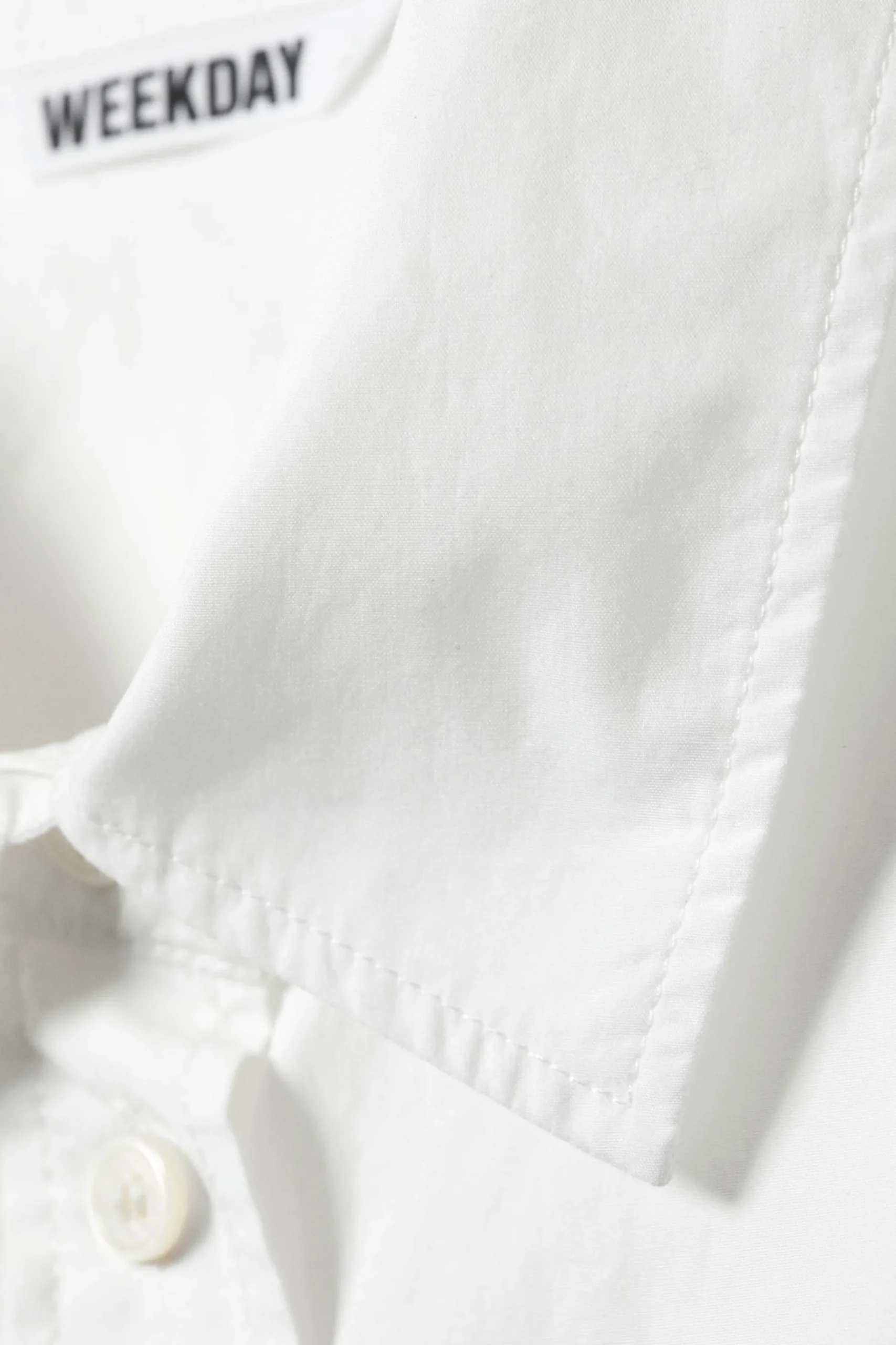 Weekday LONG-SLEEVED OXFORD COTTON SHIRT white Flash Sale