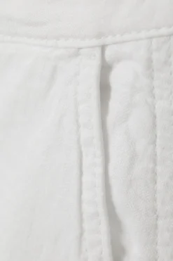 Weekday LOOSE CARPENTER LINEN BLEND TROUSERS white Hot