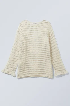 Weekday LOOSE FIT OPEN-KNIT SWEATER off-white Online