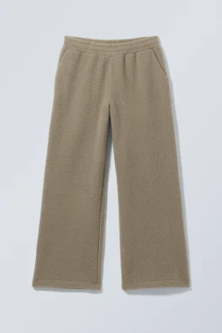 Weekday LOOSE FLEECE TROUSERS beige Store
