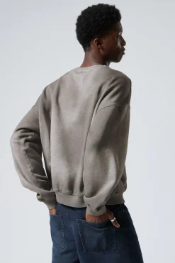 Weekday LOOSE GRAPHIC SWEATSHIRT grey sport spray Best
