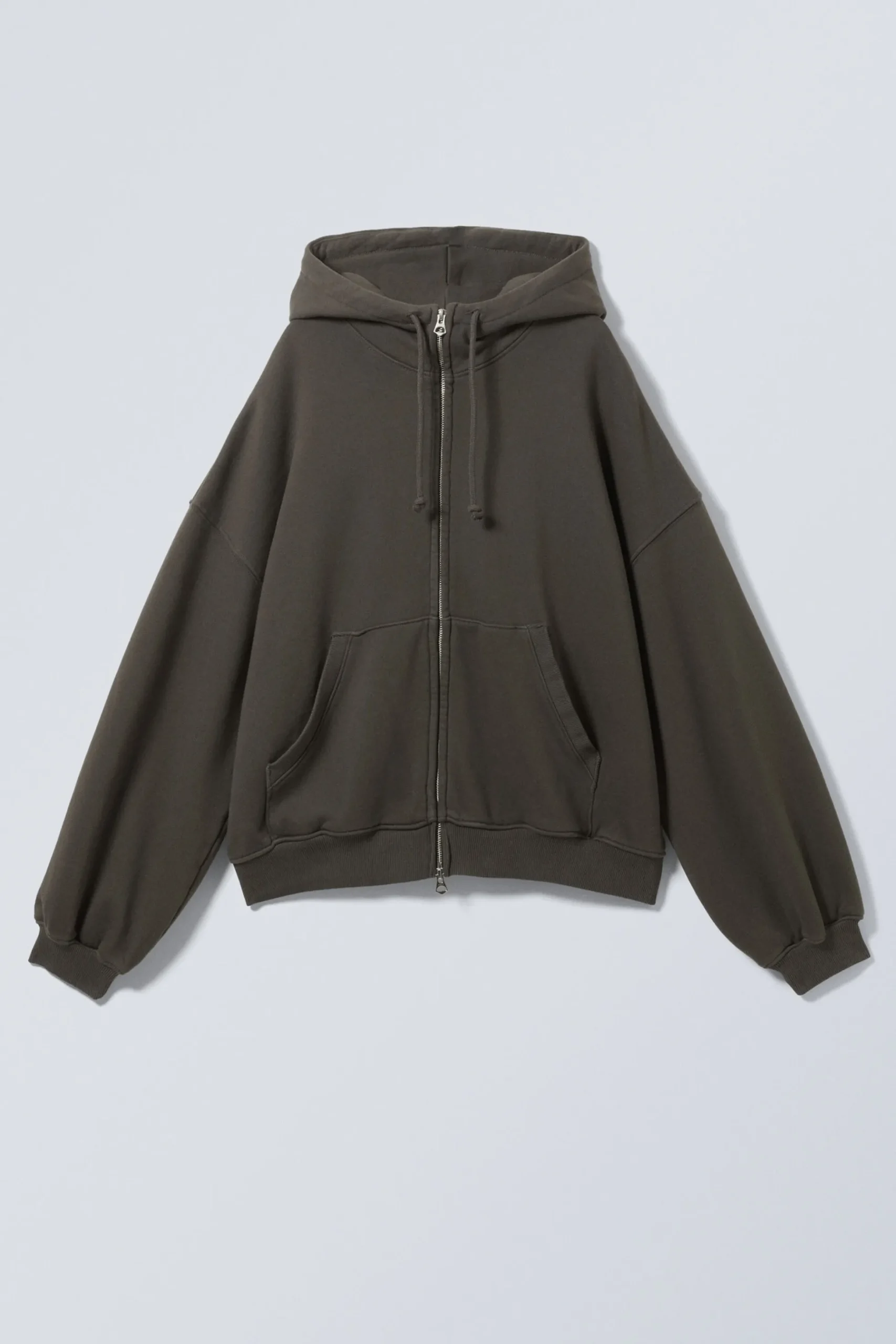 Weekday LOOSE HEAVYWEIGHT ZIP HOODIE dark grey Best