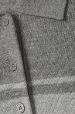 Weekday LOOSE KNITTED PIQUE SWEATER grey stripe Fashion
