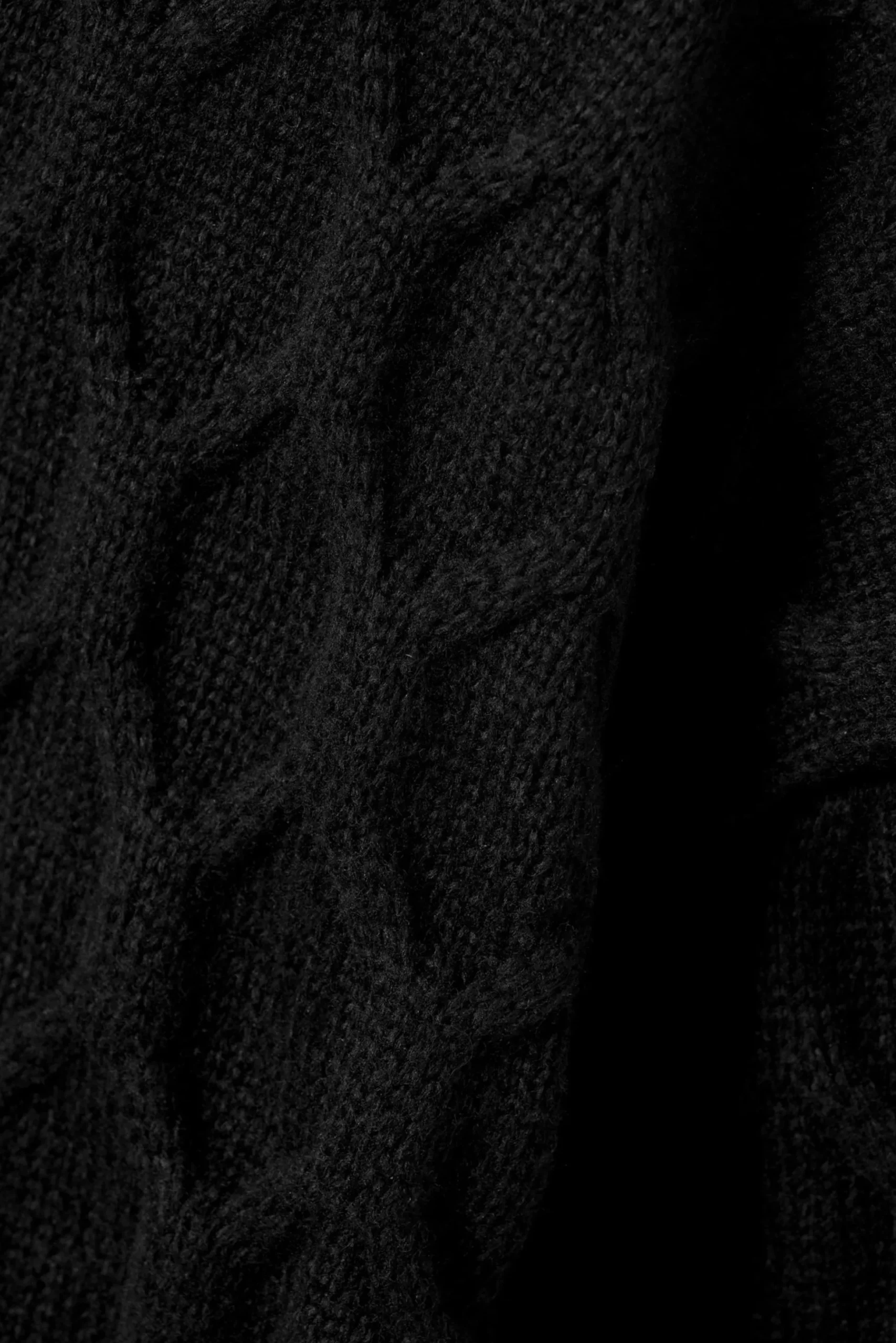 Weekday LOOSE KNITTED STRUCTURE SWEATER black Fashion