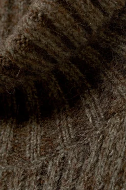 Weekday LOOSE KNITTED TURTLENECK SWEATER dark mole melange Flash Sale