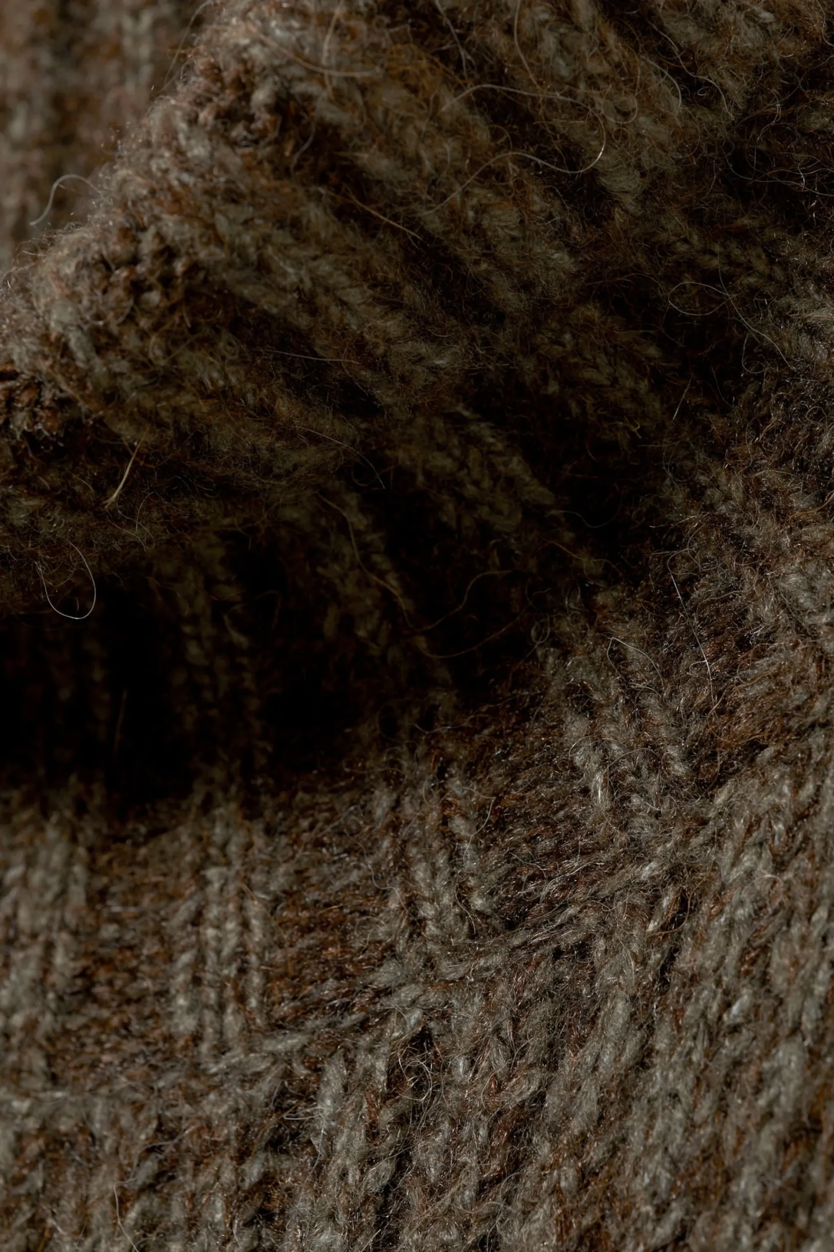 Weekday LOOSE KNITTED TURTLENECK SWEATER dark mole melange Flash Sale