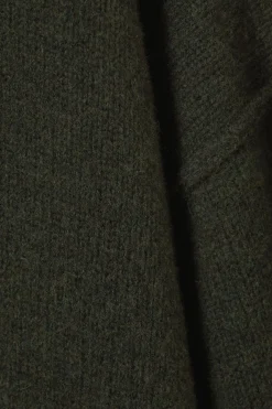 Weekday LOOSE KNITTED WOOL SWEATER dark green melange Hot