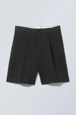 Weekday LOOSE LINEN SUIT SHORTS black Cheap