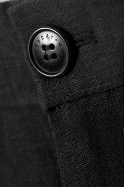 Weekday LOOSE LINEN SUIT SHORTS black Cheap