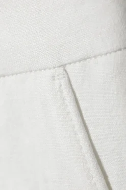 Weekday LOOSE LINEN SUIT SHORTS light dusty white Shop