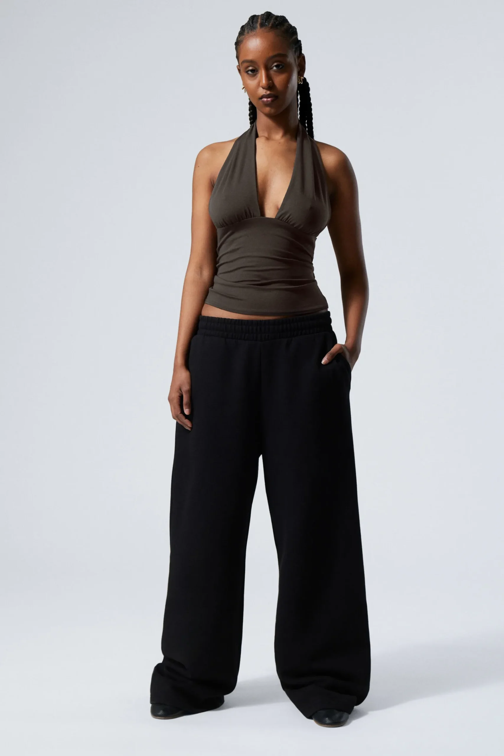 Weekday LOOSE LONG HEAVYWEIGHT SWEATPANTS black Flash Sale