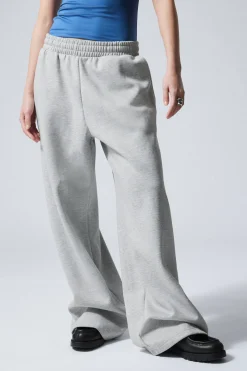 Weekday LOOSE LONG HEAVYWEIGHT SWEATPANTS grey melange Discount