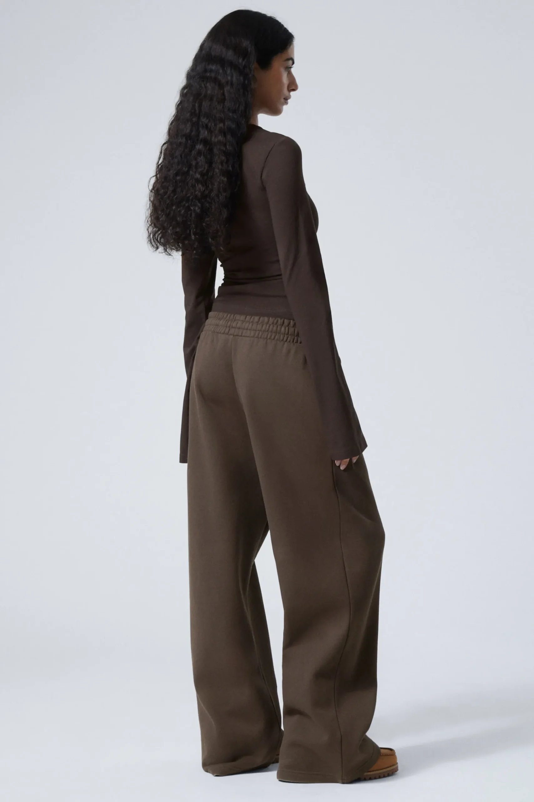Weekday LOOSE LONG HEAVYWEIGHT SWEATPANTS dark grey Store