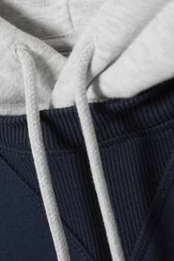 Weekday LOOSE RAGLAN HOODIE dark blue/grey Best Sale