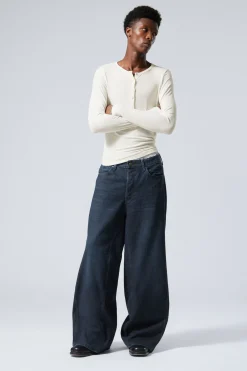 Weekday LOOSE REGULAR WAIST WIDE JEANS blue layer Shop