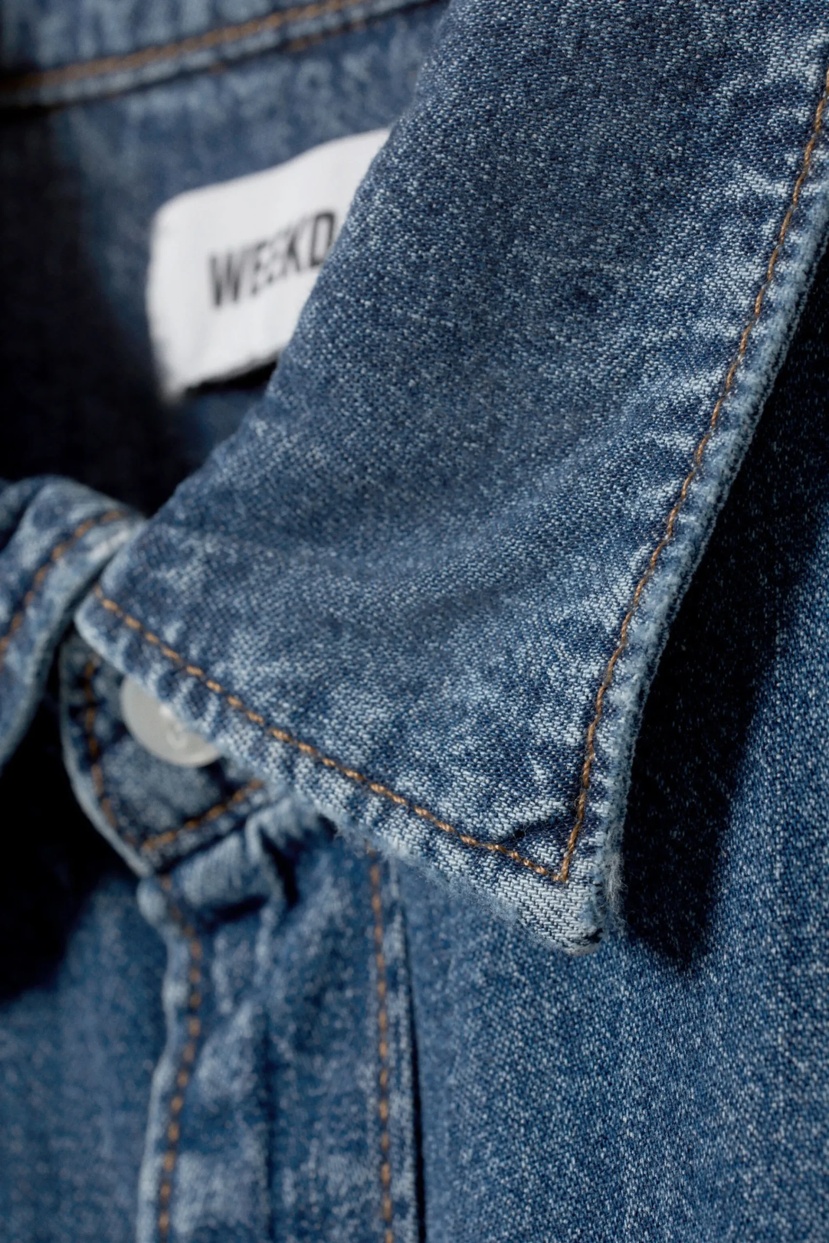 Weekday LOOSE SHORT SLEEVE DENIM SHIRT blue Cheap