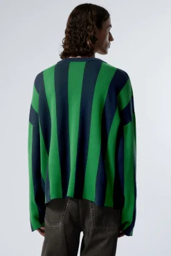 Weekday LOOSE SOCCER TEAM KNITTED SWEATER green Fashion