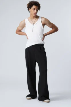 Weekday LOOSE WIDE HEAVYWEIGHT SWEATPANTS black Sale
