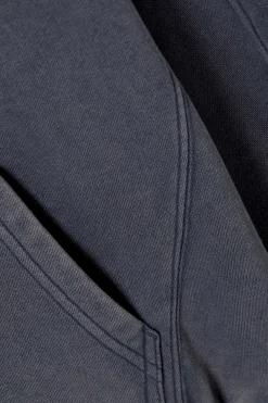 Weekday LOOSE ZIP HOODIE washed dark blue Clearance