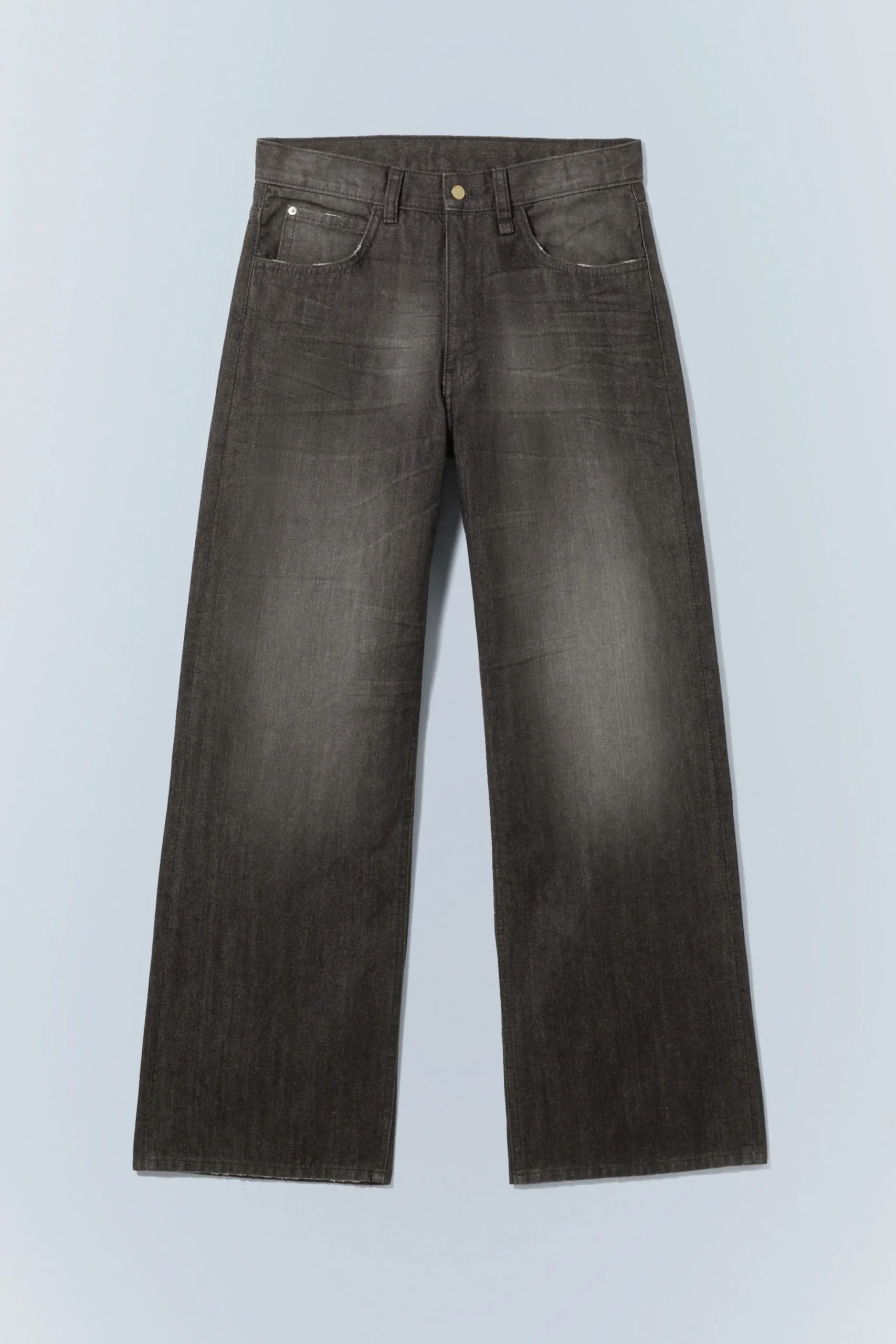 Weekday LOOSER REGULAR WAIST LOOSE STRAIGHT JEANS chafe black Discount