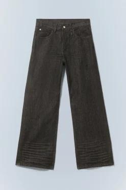 Weekday LOOSER REGULAR WAIST LOOSE STRAIGHT JEANS extra black rinse New