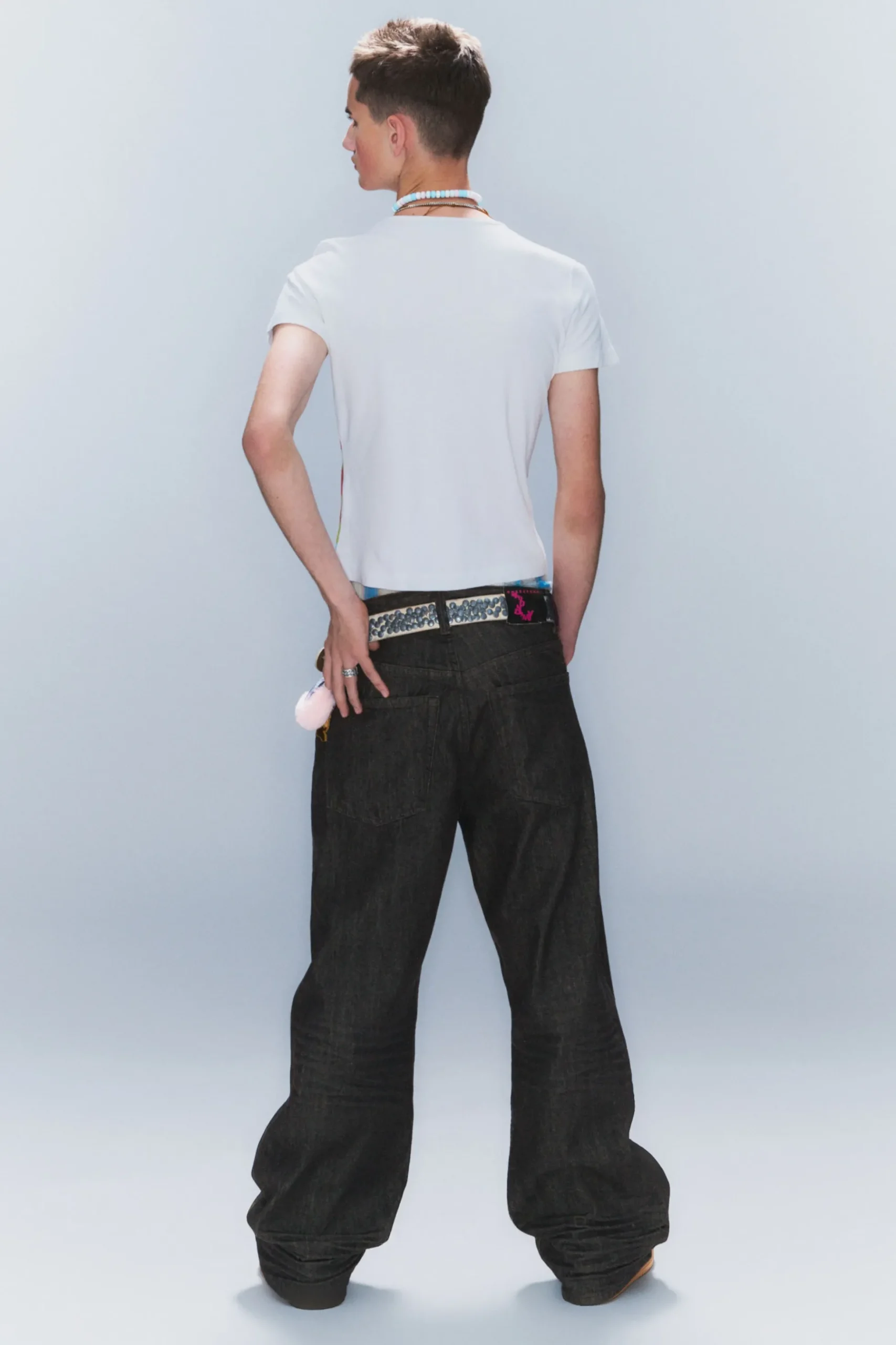 Weekday LOOSER REGULAR WAIST LOOSE STRAIGHT JEANS extra black rinse New