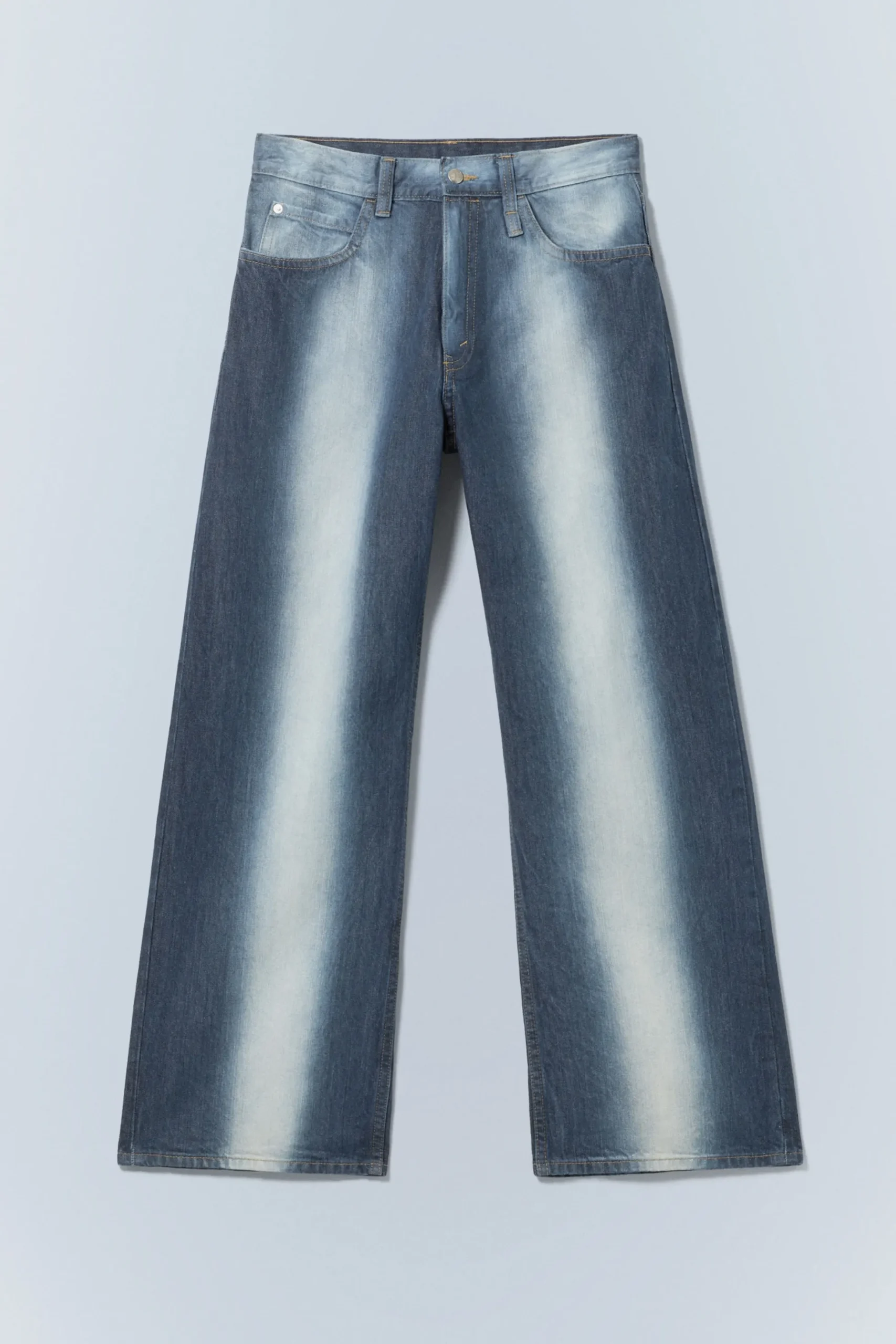 Weekday LOOSER REGULAR WAIST LOOSE STRAIGHT JEANS blue spray Hot