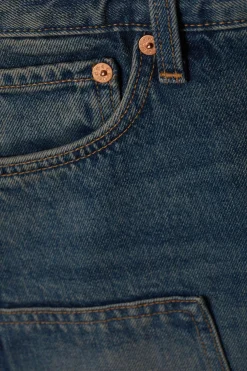 Weekday LOW CARPENTER DENIM SHORTS steel blue Cheap