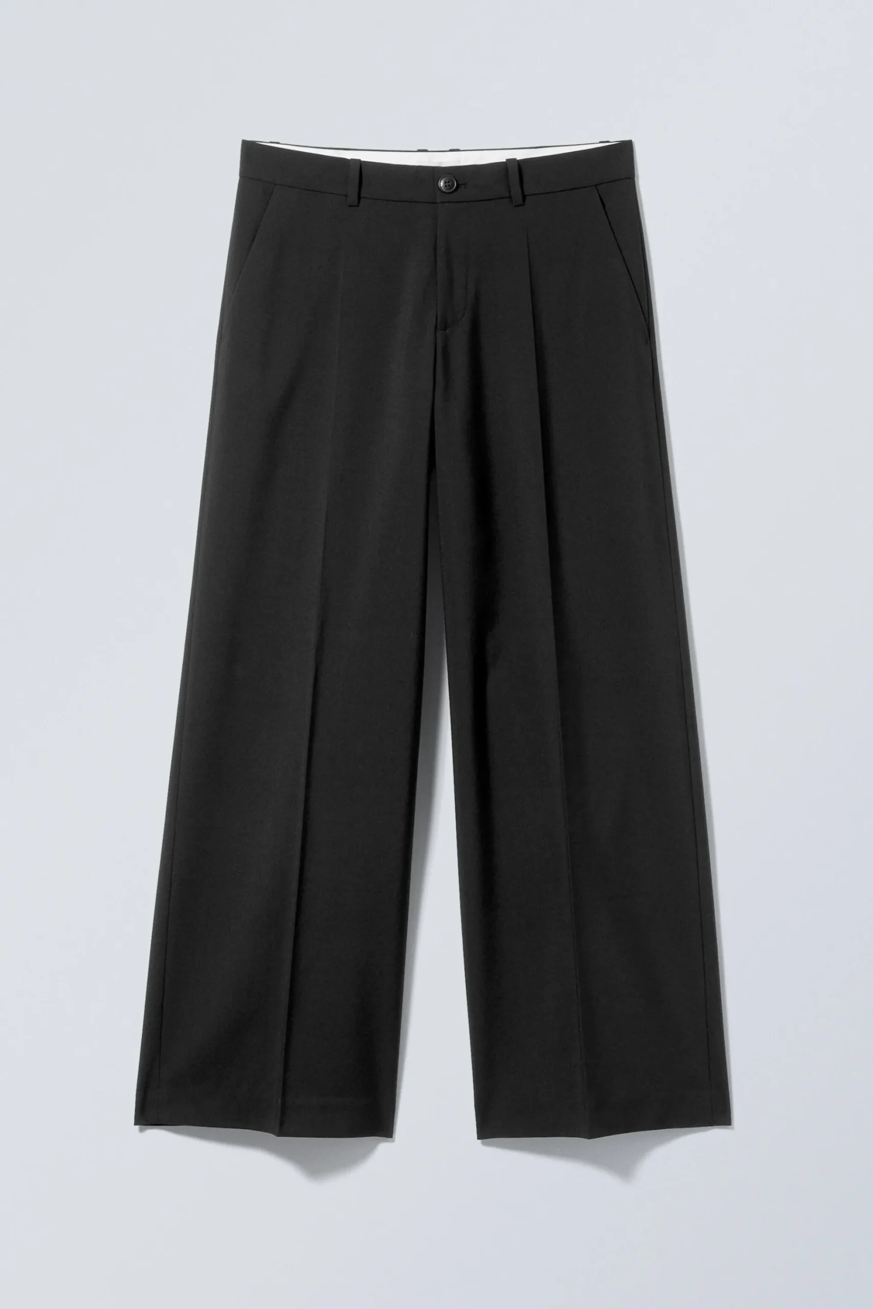 Weekday LOW WAIST LOOSE FIT SUIT TROUSERS black Cheap