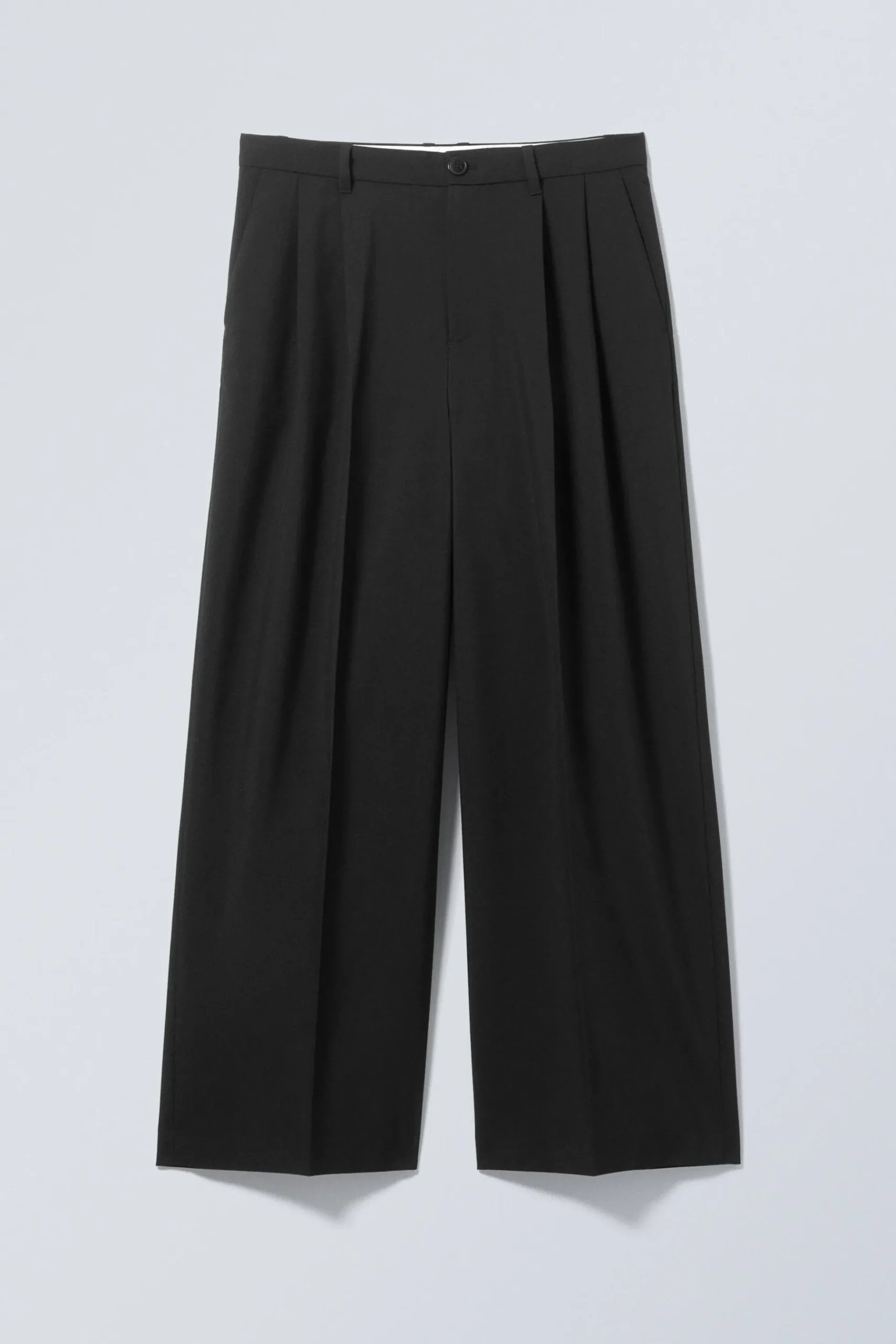 Weekday LOW WAIST LOOSE FIT SUIT TROUSERS black Cheap